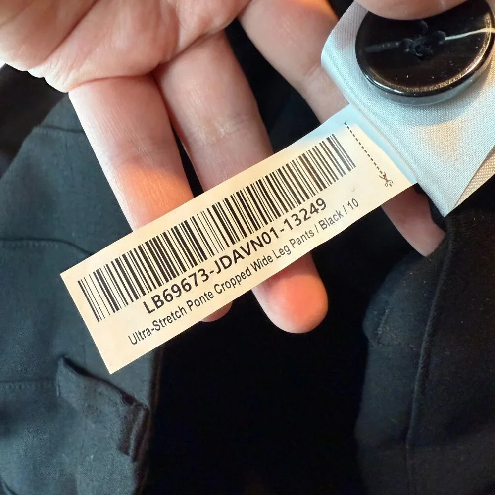 Quince Women 10 Ponte Cropped Wide Leg Pants Black Ultra Stretch Pull On Minimal - Picture 5 of 10